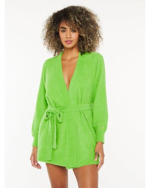 Savage X Green Fluff It Up Dressing Gown