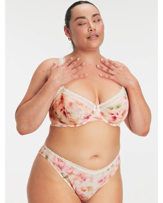 Savage X Pink Bare Flower Unlined Low-cut Balconette