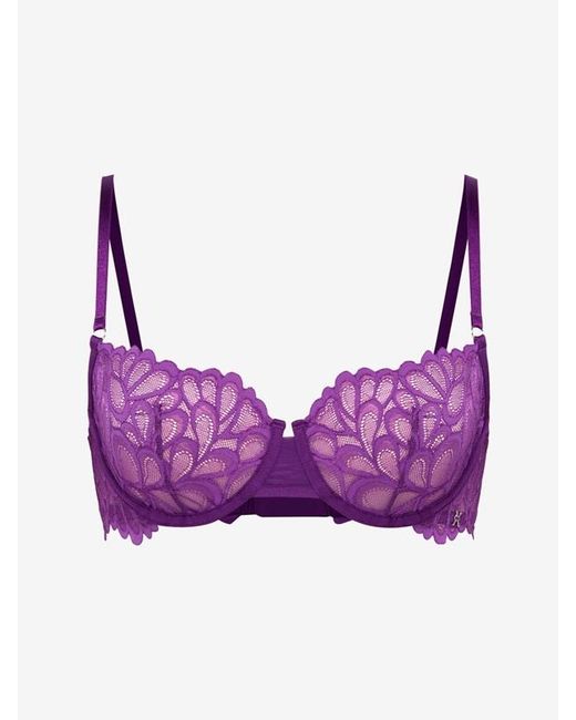 Savage X Purple Savage Not Sorry Unlined Lace Balconette Bra
