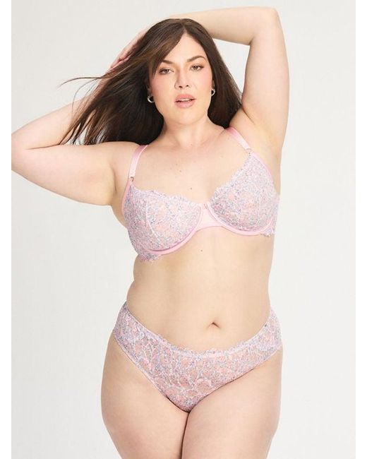 Savage X Brown Savage Not Sorry Printed Lace Cheeky Panty