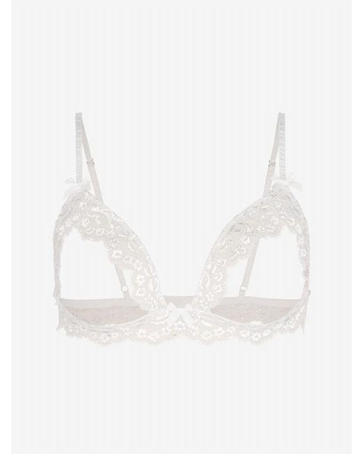 Savage X Natural Bedroom Belle Lurex Lace Cupless Bralette