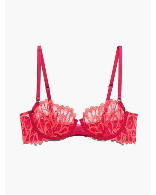 Savage X Red Savage Not Sorry Unlined Lace Balconette Bra