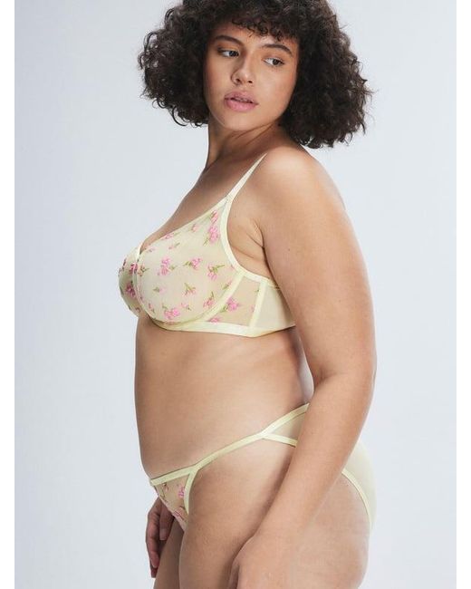 Savage X Natural Puff Flowers String Bikini Knickers