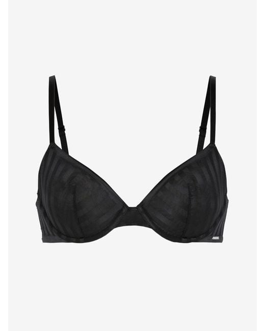 Savage X Show N' Tell Stripe Unlined Demi Bra in Black | Lyst UK