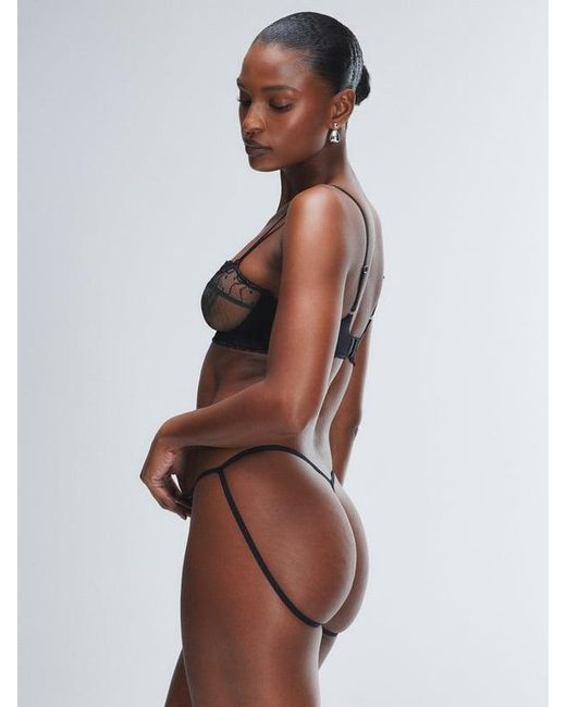 Savage X Black Loveline Satin Balconette Bra
