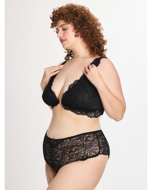 Savage X Black Romantic Corded Lace Front-closure Bralette