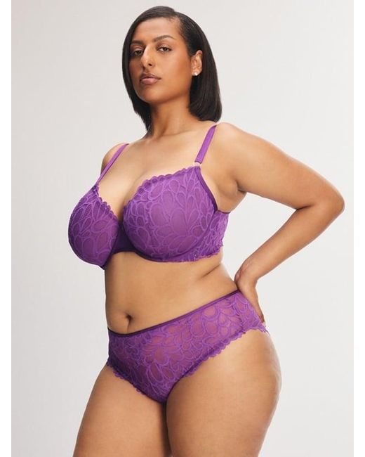 Savage X Purple Savage Not Sorry Unlined Lace Balconette Bra