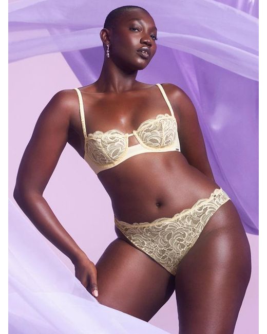 Savage X Purple Lace Flow Unlined Balconette Bra