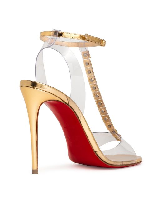 christian louboutin sandals gold