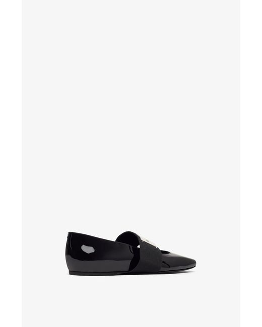 Givenchy White Black Logo Ballerinas