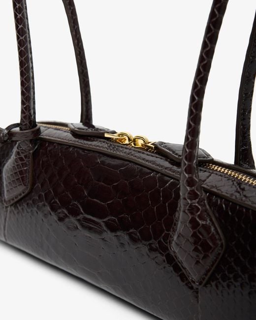 Alaïa Black Le Teckel Small Brown Leather Bag
