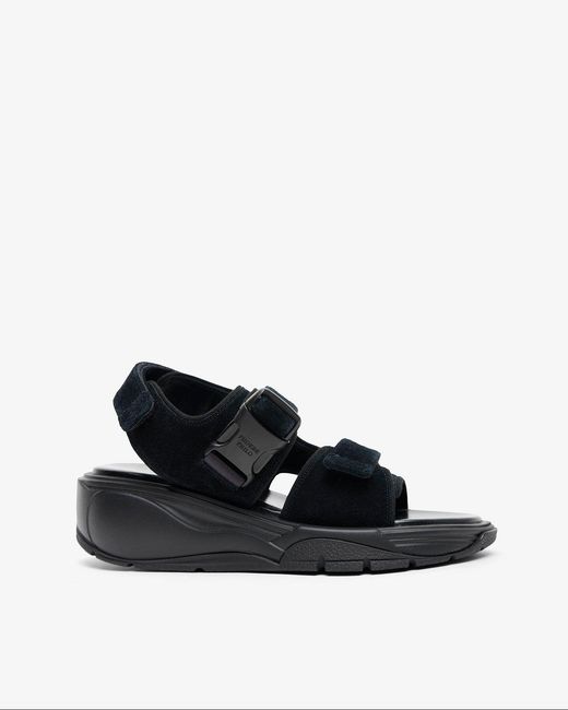 Phoebe Philo White Pace Runner Black Flat Sandals