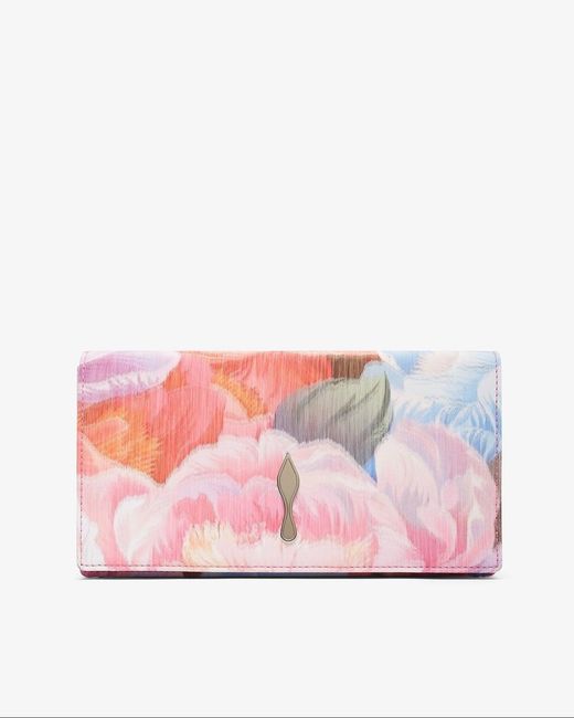 Christian Louboutin Pink Bettina Flower Satin Clutch