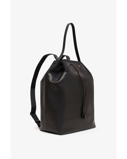 The Row Spring Black Leather Backpack