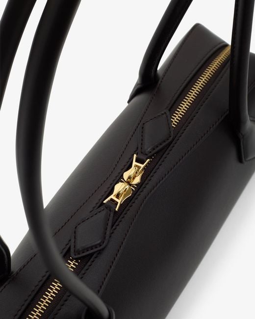 Alaïa Black Le Teckel Medium Brown Smooth Leather Bag