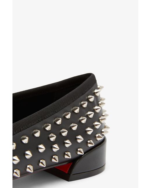 Christian Louboutin White Sweetie Jane Spiked Leather Ballerinas