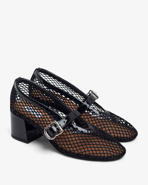 Alaïa Patent Black Mesh 55 Pumps