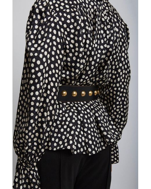 Chloé White Chloe Midnight Black Leather Belt
