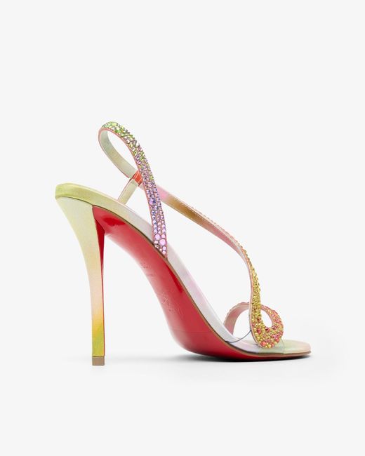 Christian Louboutin White Rosa Z Strass Sandals