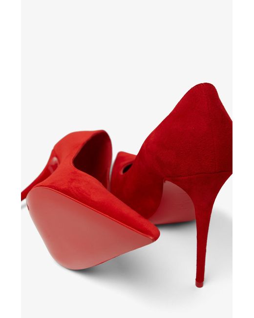 Christian Louboutin Kate Max 100 Red Suede Pumps