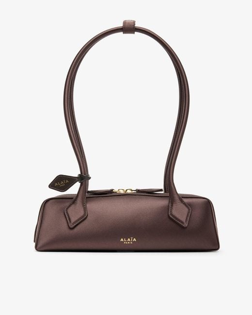 Alaïa Le Teckel Small Brown Satin Bag