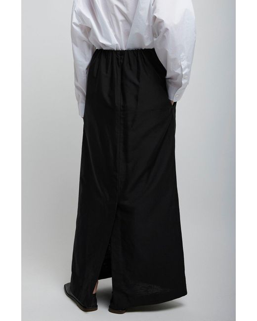 The Row Saul Black Silk Cotton Skirt