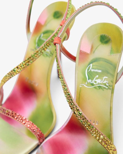 Christian Louboutin White Rosa Z Strass Sandals