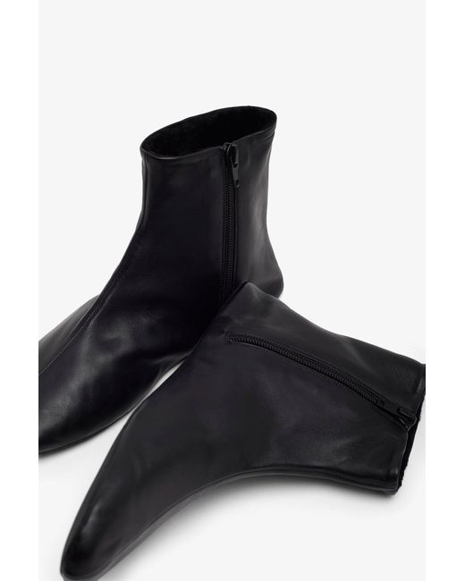 The Row Blue Stella Black Leather Boots