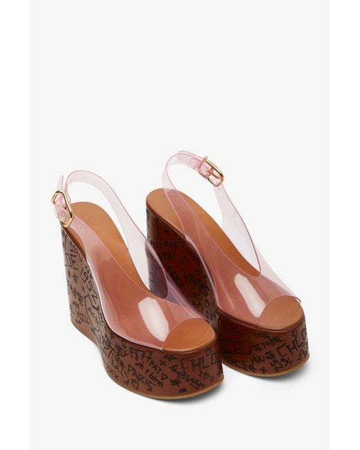 Chloé Brown Maxime Wedge Sandal