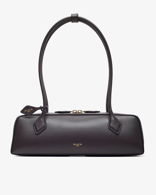 Alaïa Black Le Teckel Medium Brown Smooth Leather Bag