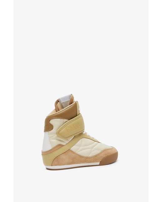 Chloé Natural Kick High-top Leather Sneakers