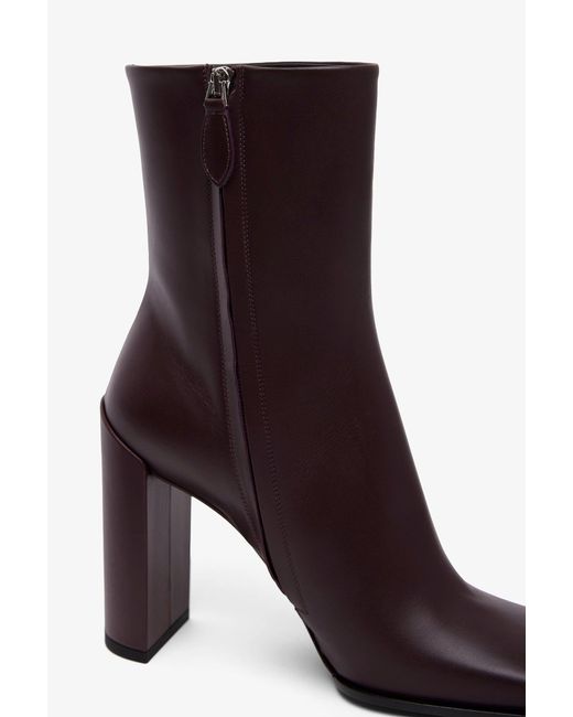 Alaïa Square 90 Brown Ankle Boots