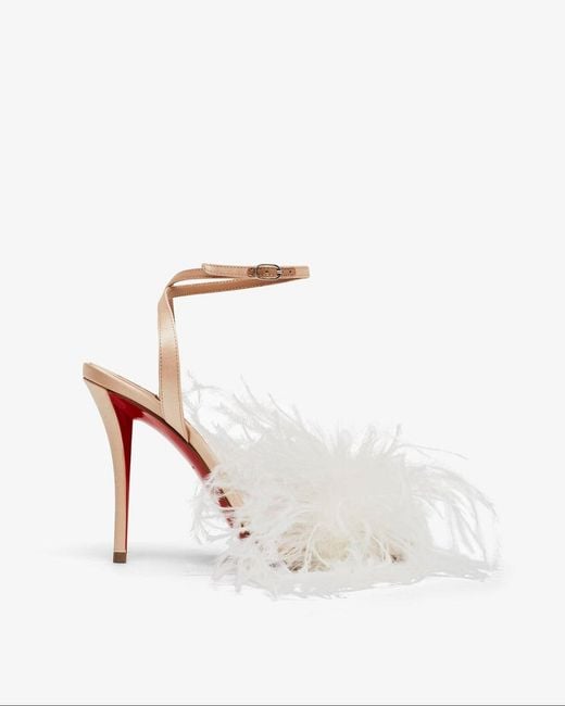 Christian Louboutin White 'Miss Z Poupi' Sandals