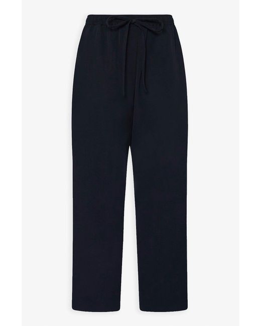 The Row Blue Orieno Dark Navy Wool Pants