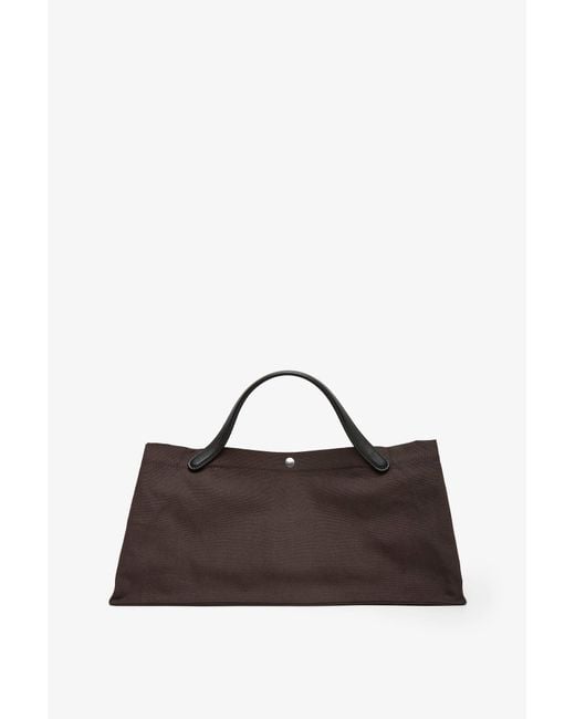 The Row Brown Idaho Dark Grey Canvas Bag