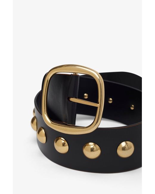 Chloé White Chloe Midnight Black Leather Belt