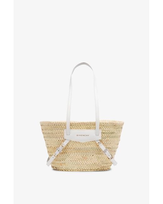 Givenchy Plage Voyou Raffia Small White Bag