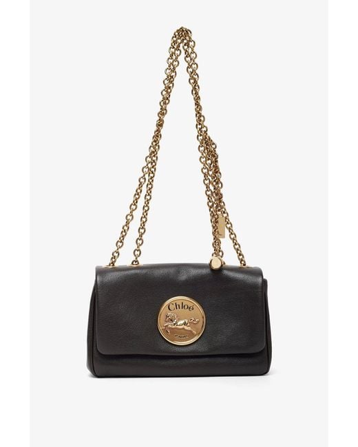 Chloé Black Chloe Heritage Dark Brown Shoulder Bag