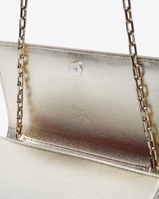 Christian Louboutin Natural Bettina Laminated Nappa Clutch