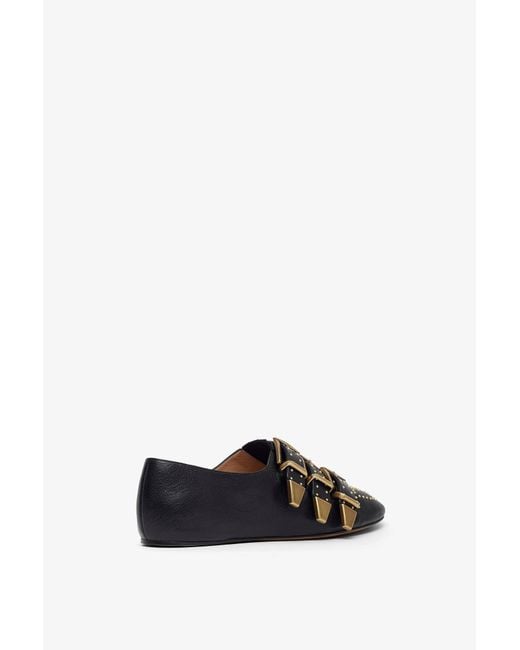 Chloé White Susan Black Flats