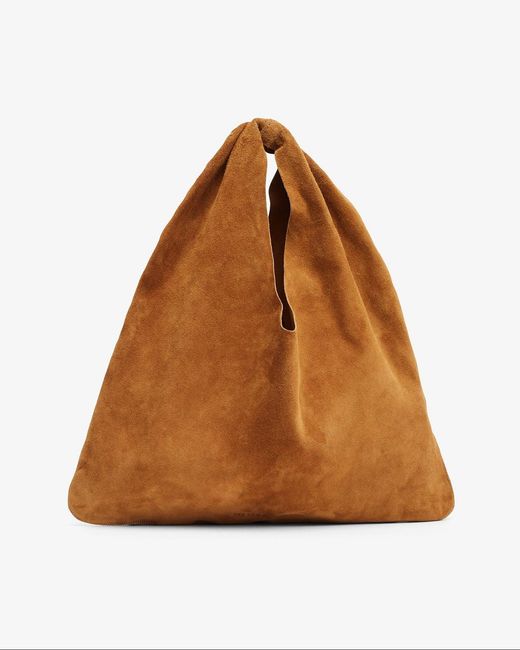 The Row Bindle Small Brown Suede Bag