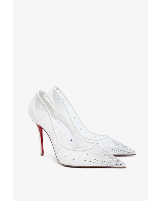 Christian Louboutin White Miss Z 100 Degrastrass Pumps