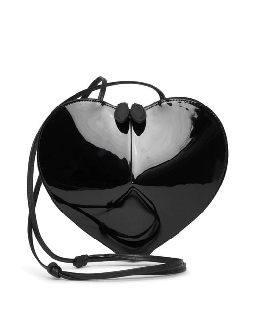 Alaïa Le Coeur Black Patent Crossbody Bag