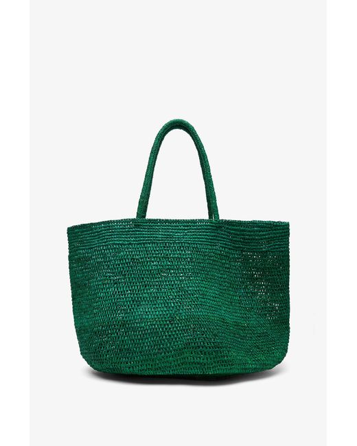 The Row Oregon Green Raffia Bag