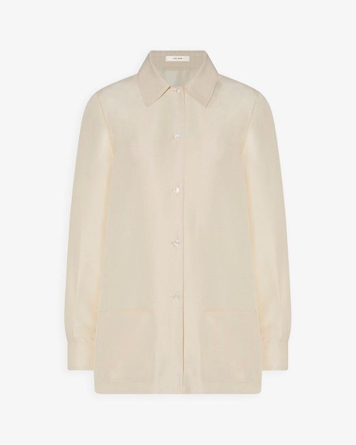 The Row White Lucetta Vanilla Shirt
