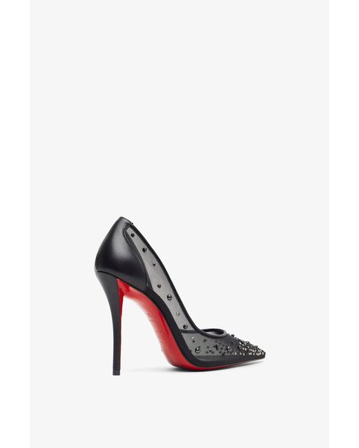 Christian Louboutin White Miss Z 100 Black Degrastrass Pumps