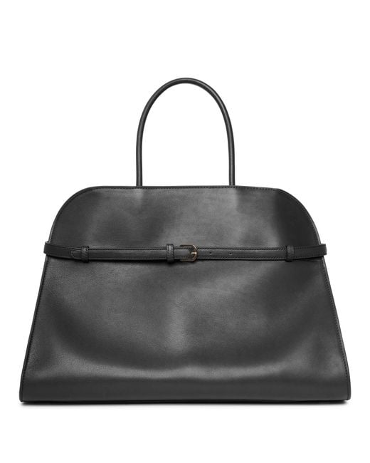 The Row Margaux Belt 15 Black Saddle Bag