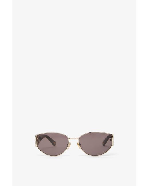 Chloé Multicolor Marcie Black And Gold Sunglasses