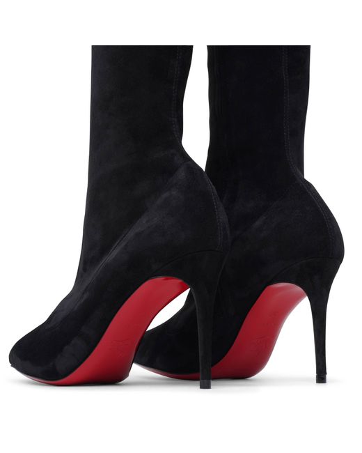 Christian Louboutin Kate 85mm Suede Over-the-knee Boots in Black | Lyst