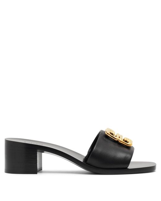 Givenchy 4g Black Mules
